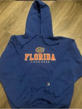 Champion Florida Lacrosse Blue Graphic Hoodie